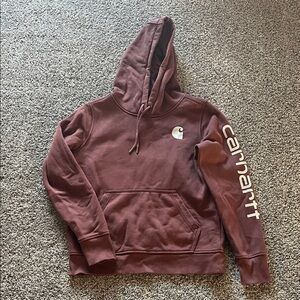 Carhartt Men's Maroon Hoodie with Logo